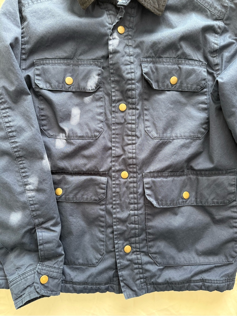 Old Navy Small Navy Utility Field Jacket with Corduroy Collar Chore Barn Work - Picture 2 of 11